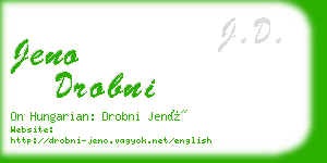 jeno drobni business card